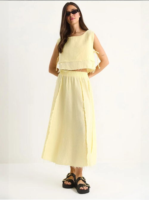Set due pezzi con blusa e gonna testurizzate in mussola - Kiabi Set due pezzi con blusa e gonna testurizzate in mussola - Kiabi