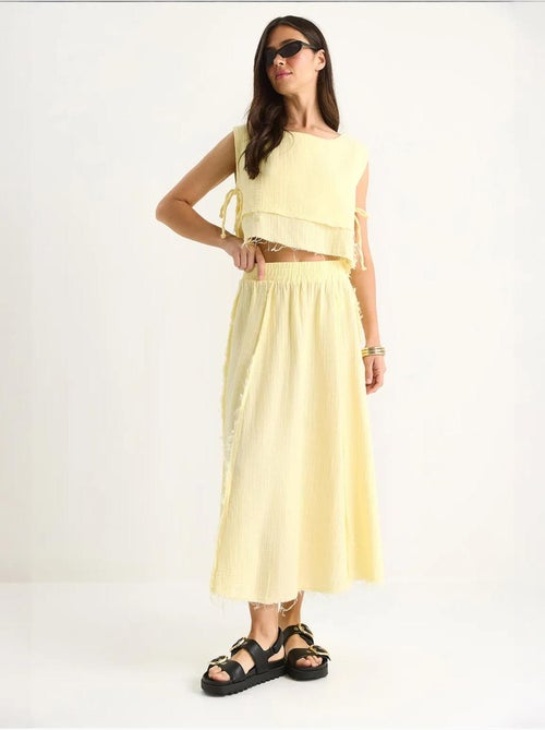 Set due pezzi con blusa e gonna testurizzate in mussola - Kiabi Set due pezzi con blusa e gonna testurizzate in mussola - Kiabi