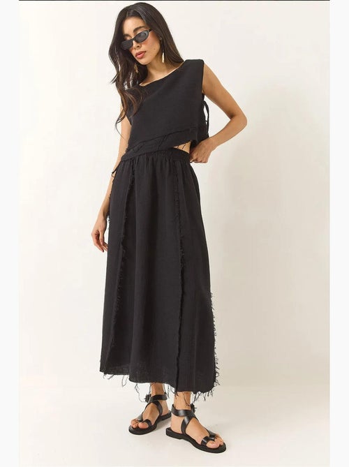 Set due pezzi con blusa e gonna testurizzate in mussola lucci - Kiabi