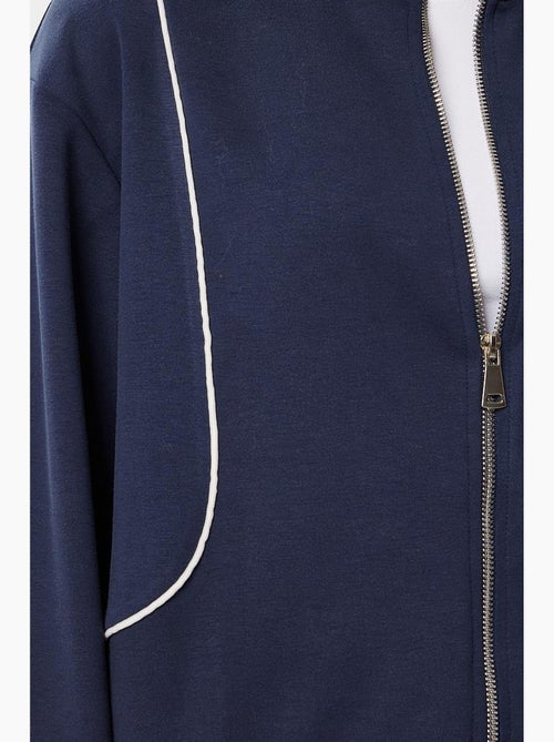 Set due pezzi con felpa con zip e jogger con dettagli di bordino a contrasto istanbul - Kiabi Set due pezzi con felpa con zip e jogger con dettagli di bordino a contrasto istanbul - Kiabi