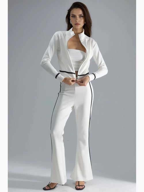 Set due pezzi con felpa con zip e pantaloni a zampa modal touch hiccup - Kiabi Set due pezzi con felpa con zip e pantaloni a zampa modal touch hiccup - Kiabi