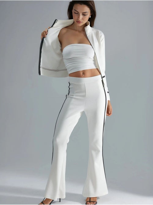 Set due pezzi con felpa con zip e pantaloni a zampa modal touch hiccup - Kiabi Set due pezzi con felpa con zip e pantaloni a zampa modal touch hiccup - Kiabi