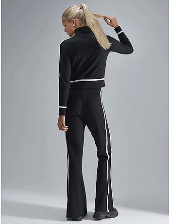 Set due pezzi con felpa con zip e pantaloni a zampa modal touch hiccup