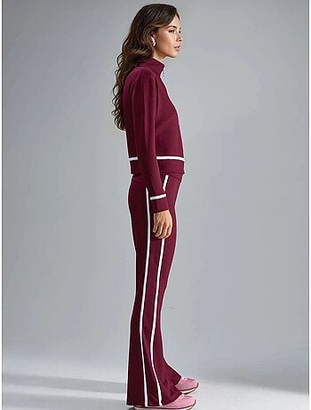 Set due pezzi con felpa con zip e pantaloni a zampa modal touch hiccup