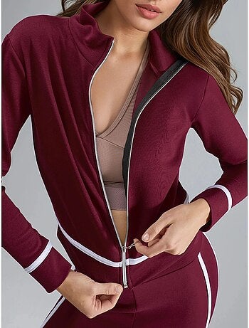 Set due pezzi con felpa con zip e pantaloni a zampa modal touch hiccup