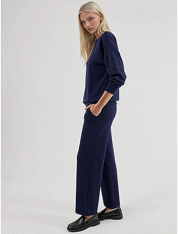 Set due pezzi con felpa girocollo modal touch e pantaloni a gamba ampia hiccup