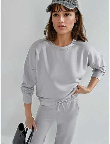 Set due pezzi con felpa girocollo modal touch e pantaloni a gamba ampia hiccup