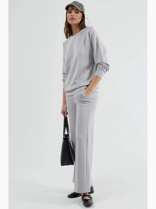 Set due pezzi con felpa girocollo modal touch e pantaloni a gamba ampia hiccup - Kiabi