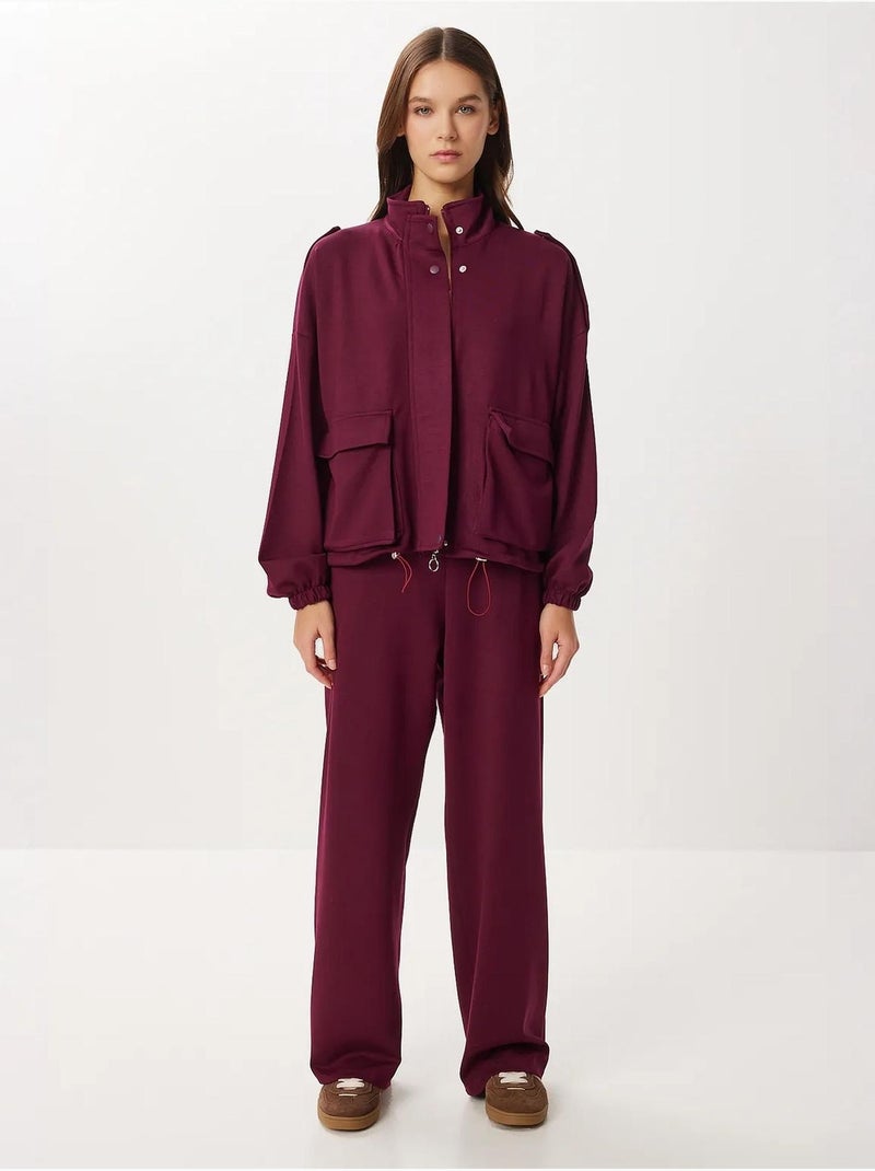 Set due pezzi con giacca con dettaglio tasca e pantaloni a gamba larga istanbul Malva - Kiabi