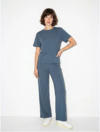 Set due pezzi con t-shirt e pantaloni a gamba ampia lucci