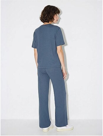 Set due pezzi con t-shirt e pantaloni a gamba ampia lucci