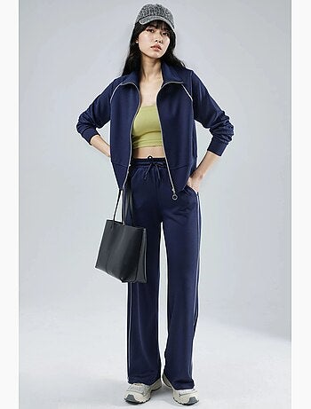 Set due pezzi felpa con zip e pantaloni modal touch hiccup