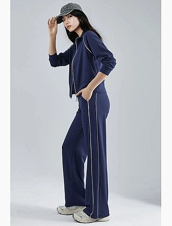 Set due pezzi felpa con zip e pantaloni modal touch hiccup