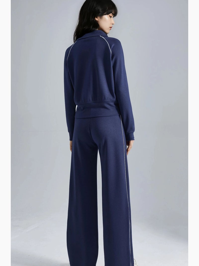 Set due pezzi felpa con zip e pantaloni modal touch hiccup Blu marino - Kiabi