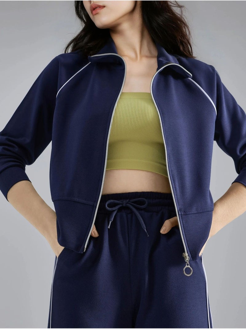 Set due pezzi felpa con zip e pantaloni modal touch hiccup Blu marino - Kiabi