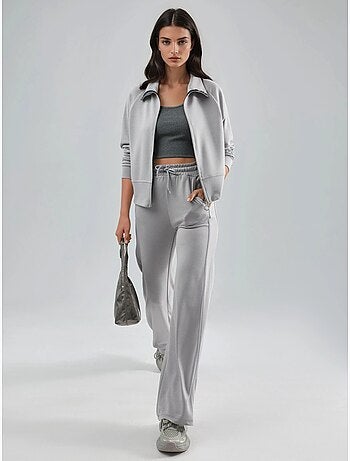 Set due pezzi felpa con zip e pantaloni modal touch hiccup