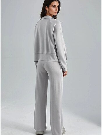 Set due pezzi felpa con zip e pantaloni modal touch hiccup