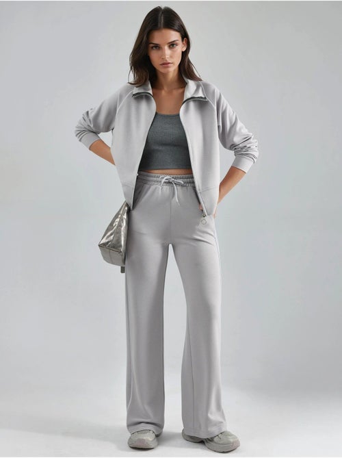 Set due pezzi felpa con zip e pantaloni modal touch hiccup - Kiabi Set due pezzi felpa con zip e pantaloni modal touch hiccup - Kiabi