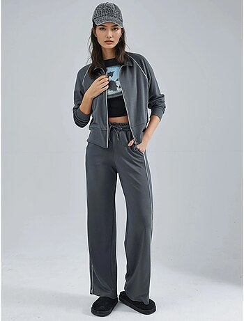 Set due pezzi felpa con zip e pantaloni modal touch hiccup