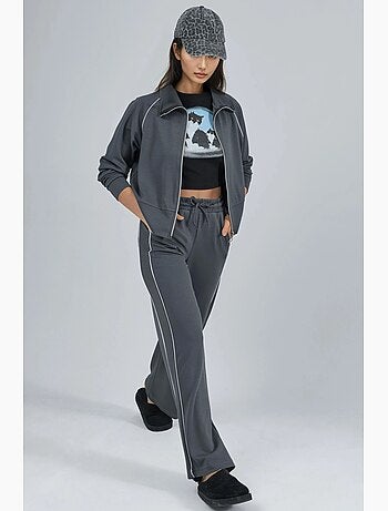 Set due pezzi felpa con zip e pantaloni modal touch hiccup