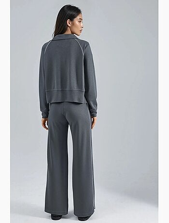 Set due pezzi felpa con zip e pantaloni modal touch hiccup