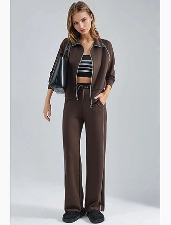 Set due pezzi felpa con zip e pantaloni modal touch hiccup