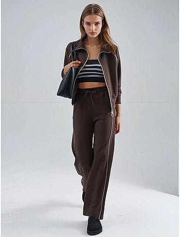 Set due pezzi felpa con zip e pantaloni modal touch hiccup