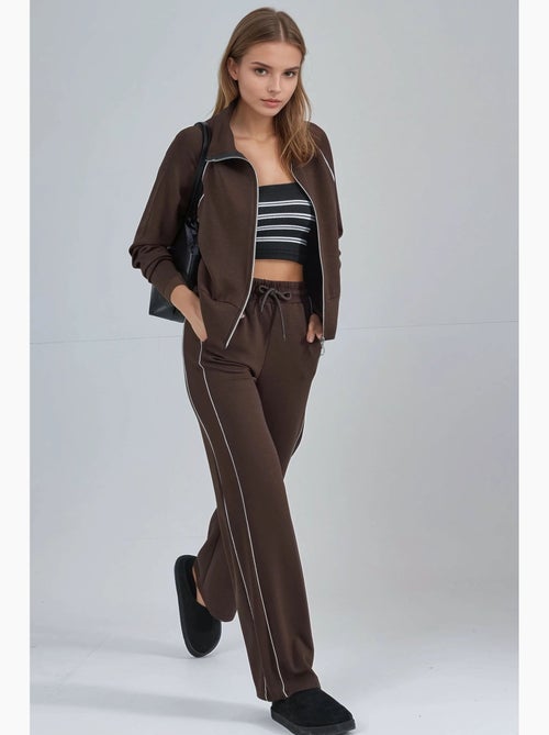 Set due pezzi felpa con zip e pantaloni modal touch hiccup - Kiabi