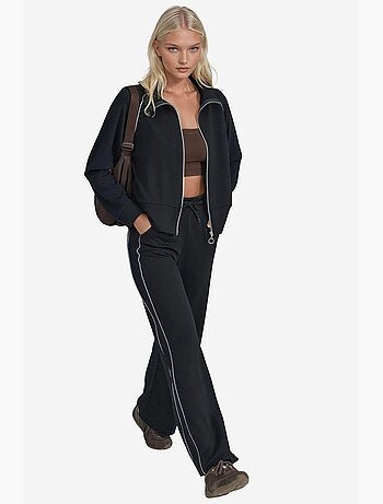 Set due pezzi felpa con zip e pantaloni modal touch hiccup