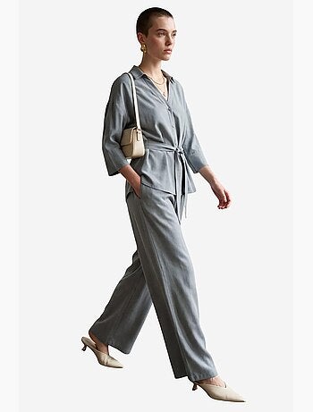 Set due pezzi in tencel con dettaglio a fiocco my fashion