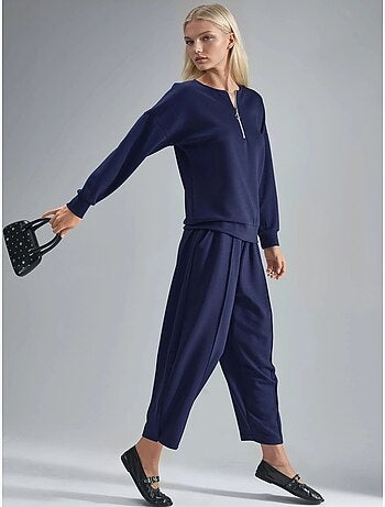Set due pezzi modal touch con colletto con zip hiccup