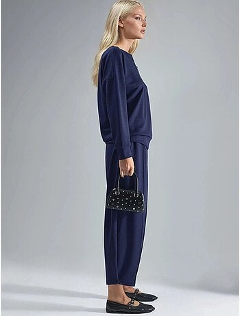 Set due pezzi modal touch con colletto con zip hiccup
