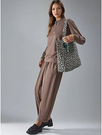 Set due pezzi modal touch con colletto con zip hiccup