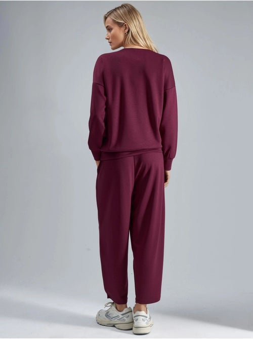 Set due pezzi modal touch con colletto con zip hiccup - Kiabi Set due pezzi modal touch con colletto con zip hiccup - Kiabi