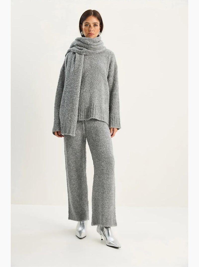 Set due pezzi oversize in maglia a coste lucci Grigio - Kiabi
