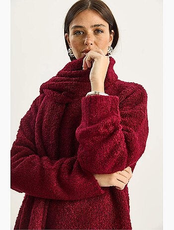 Set due pezzi oversize in maglia a coste lucci
