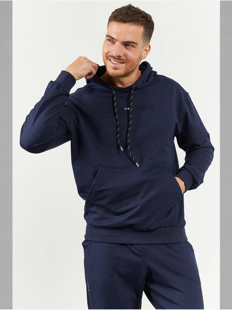 Set felpa con cappuccio oversize e pantaloni tommy Blu marino - Kiabi