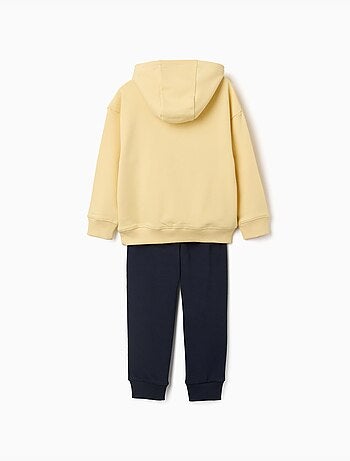 Set felpa e joggers spazzolati con stampa