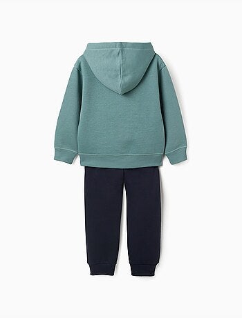 Set felpa e joggers spazzolati con stampa