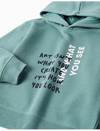 Set felpa e joggers spazzolati con stampa