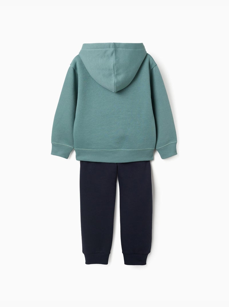 Set felpa e joggers spazzolati con stampa Verde chiaro - Kiabi