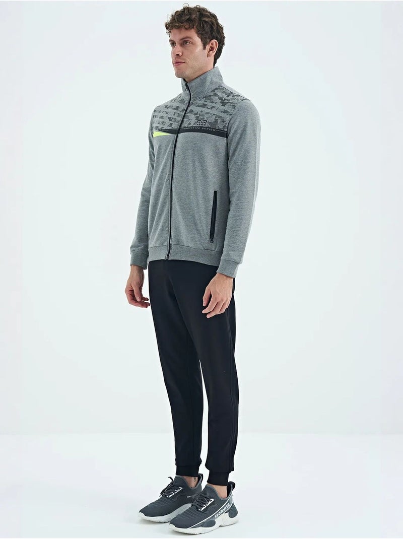 Set felpa e pantaloni con stampa e collo con zip tommy Grigio - Kiabi