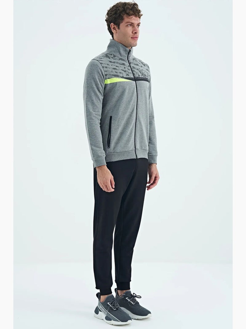 Set felpa e pantaloni con stampa e collo con zip tommy Grigio - Kiabi