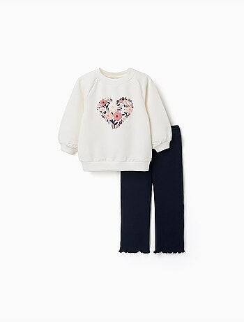 Set felpa e pantaloni in cotone