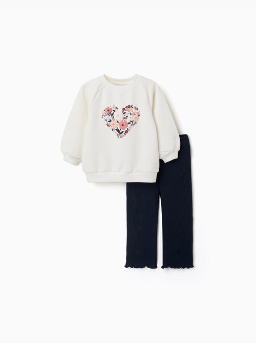 Set felpa e pantaloni in cotone - Kiabi Set felpa e pantaloni in cotone - Kiabi