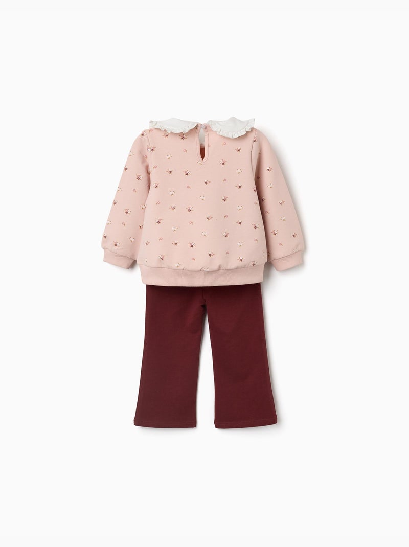 Set felpa e pantaloni in cotone Rosa chiaro - Kiabi
