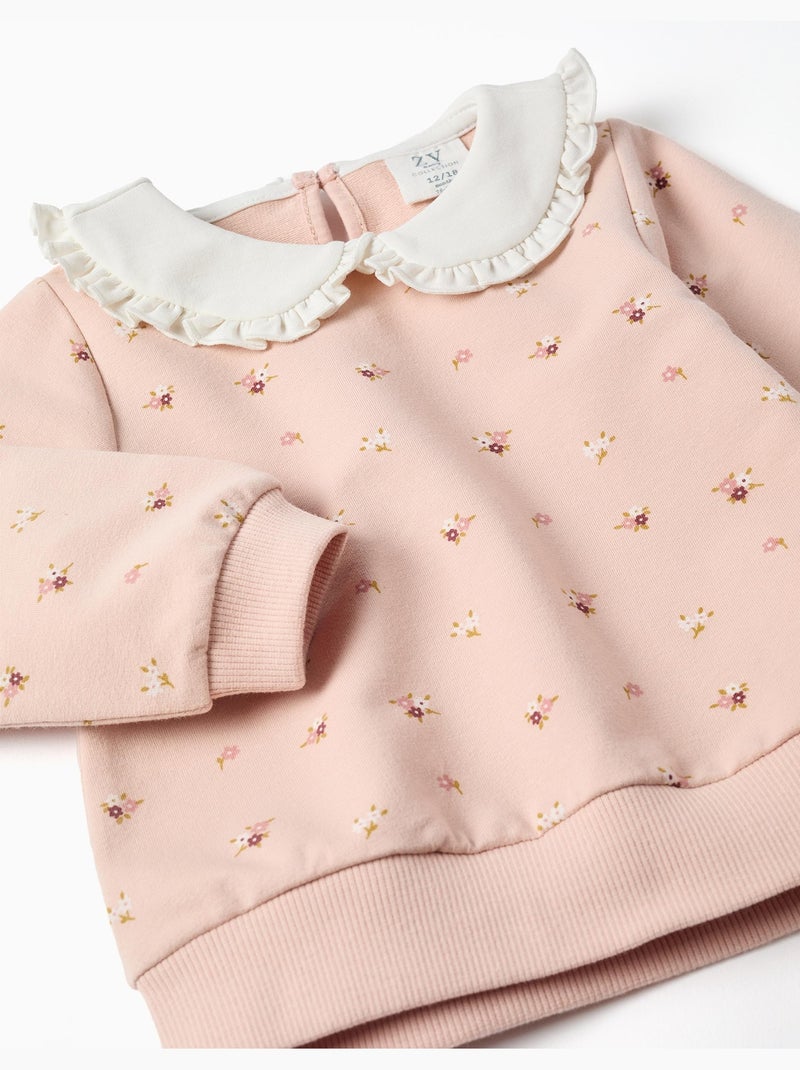 Set felpa e pantaloni in cotone Rosa chiaro - Kiabi