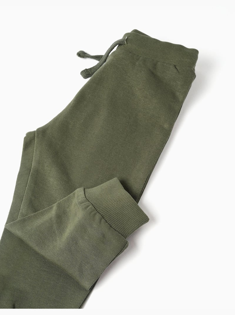 Set felpa e pantaloni in cotone Verde scuro - Kiabi