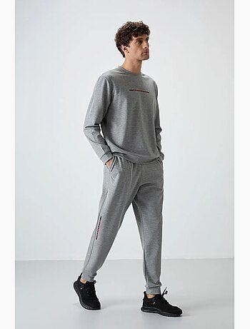 Set felpa e pantaloni in maglia a coste da uomo tommy