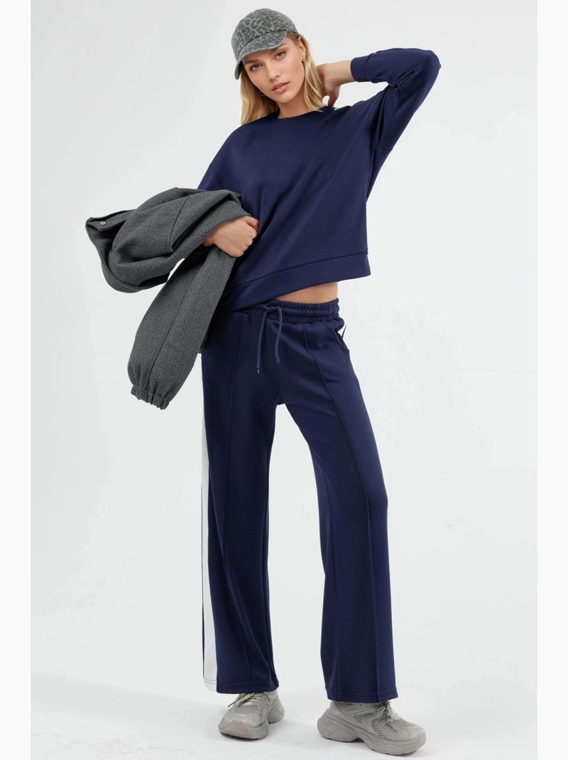 Set felpa e pantaloni regular fit modal touch hiccup Blu marino - Kiabi